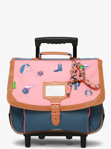 2-compartment Wheeled Satchel Tann's Pink les fantaisies f 42146