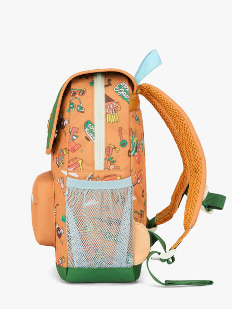 Backpack Hello hossy Brown cool kids S6 other view 2