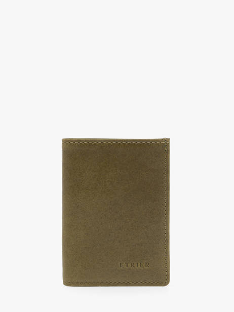Porte-cartes Oil Cuir  Etrier Vert oil EOIL013