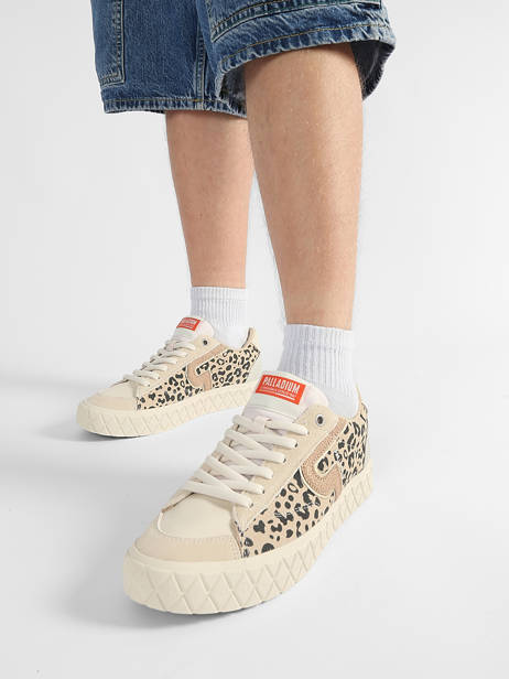 Sneakers En Cuir Palladium Beige accessoires 94663243 vue secondaire 1