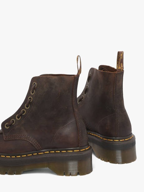 Platform Boots In Leather Dr martens Brown accessoires 40910200 other view 2