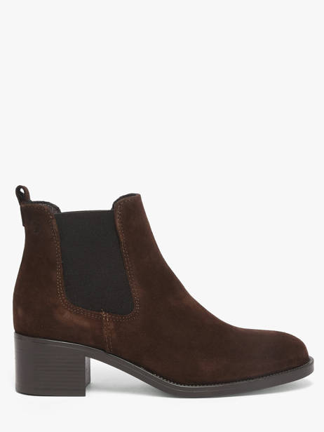 Heeled Boots In Leather Tamaris Brown accessoires 41