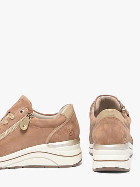 Platform Sneakers In Leather Remonte Beige accessoires 64 other view 2