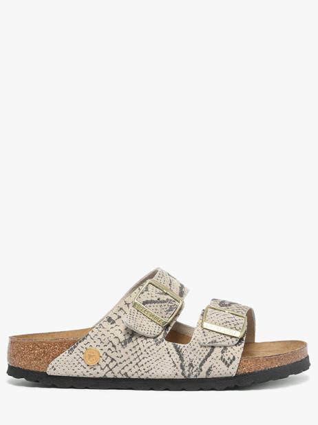 Mules En Cuir Birkenstock Gris accessoires 1033065