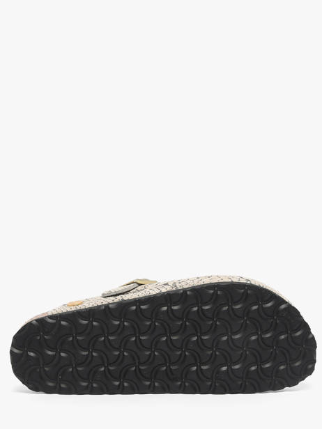Slippers In Leather Birkenstock Gray accessoires 1033086 other view 4