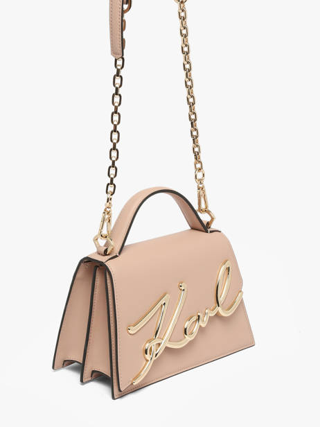 Shoulder Bag K Signature Leather Karl lagerfeld Pink k signature A1W30038 other view 2