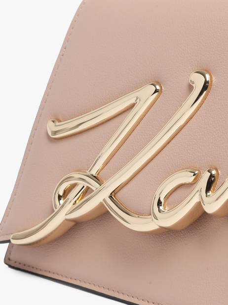 Shoulder Bag K Signature Leather Karl lagerfeld Pink k signature A1W30038 other view 3