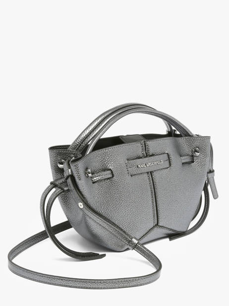 Shoulder Bag K Pierced Leather Karl lagerfeld Silver k pierced B3W30356 other view 2