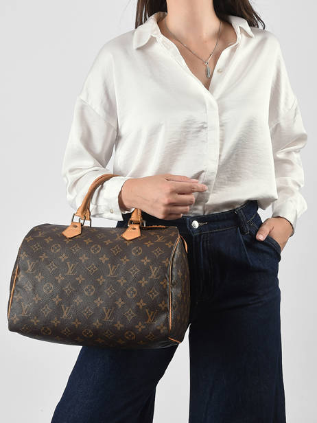 Satchel Second Life Louis vuitton Brown second life FKBJ5I0A other view 1