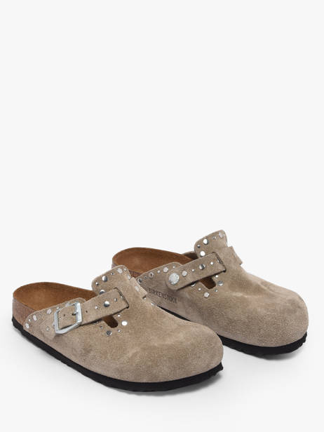 Mules Boston Rivet En Cuir Birkenstock Marron accessoires 1030418 vue secondaire 6