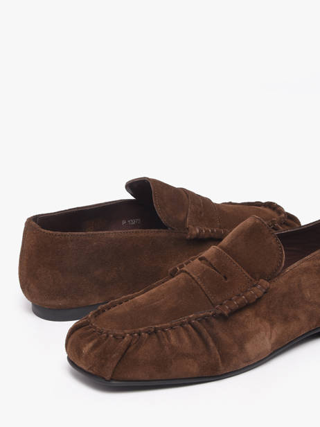Mocassins En Cuir Alohas Marron accessoires 10121401 vue secondaire 2