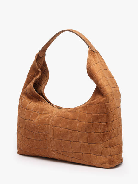 Shoulder Bag Velvet Croco Leather Milano Brown velvet croco CV26061 other view 2