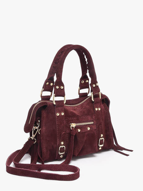 Crossbody Bag Velvet Leather Milano Violet velvet VE24092O other view 2