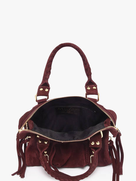 Crossbody Bag Velvet Leather Milano Violet velvet VE24092O other view 3