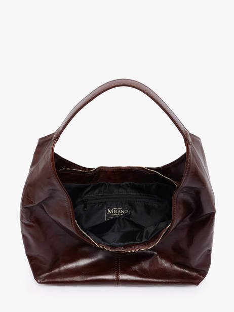 Shoulder Bag Shiny Sauvage Leather Milano Brown shiny sauvage SS26061 other view 3