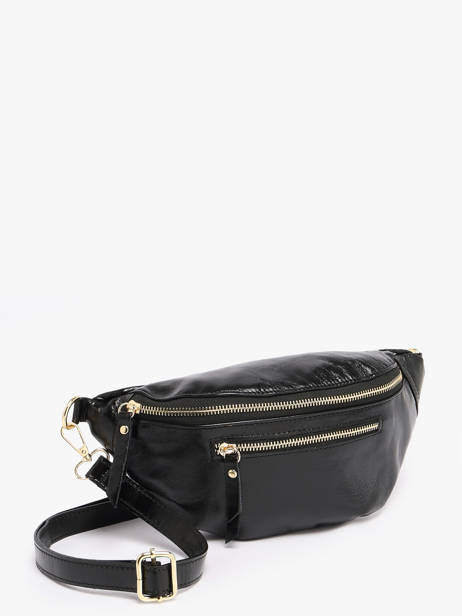 Belt Bag Leather Milano Black shiny sauvage SS24119 other view 2