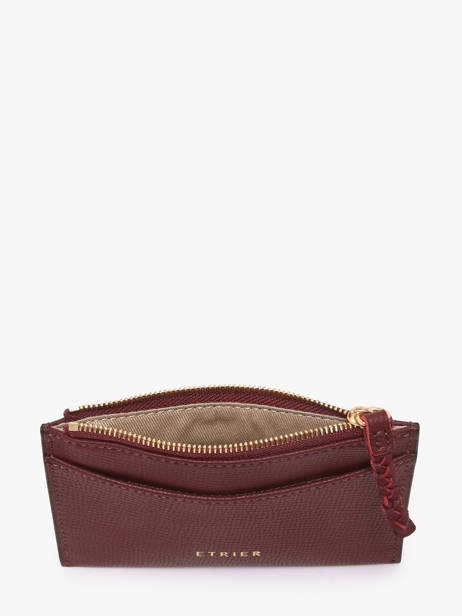 Card Holder Leather Etrier Red torsade ETOS094M other view 1