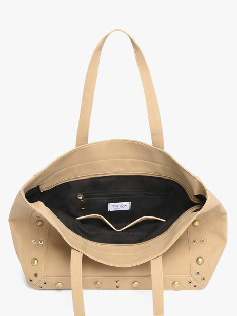 A4 Size Shoulder Bag Eyelet Torrow Beige eyelet TEYE01 other view 3