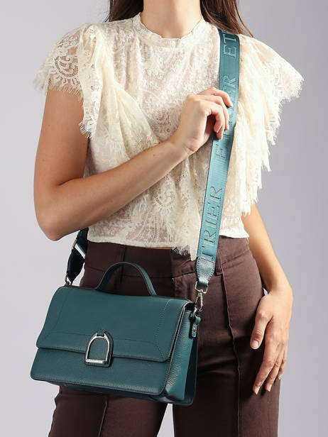 Medium Leather Altesse Crossbody Bag Etrier Blue altesse EALT048M other view 1
