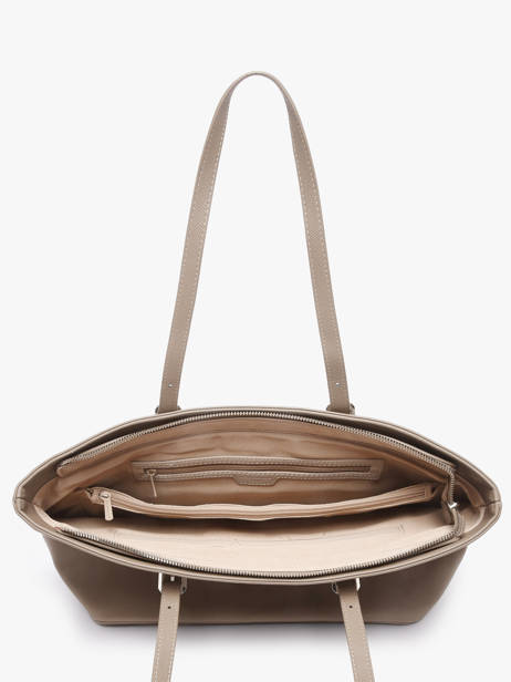 Shopping Bag A4 Saffiano Polyurethane David jones Gray saffiano 5 other view 3