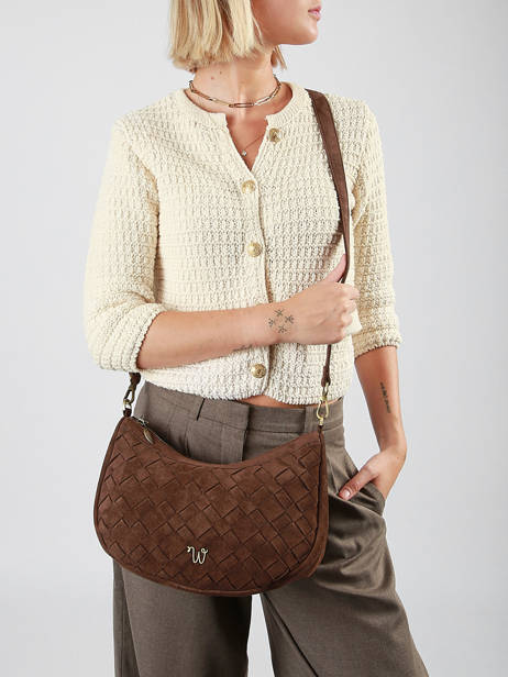 Sac Bandoulière Aubepine Woomen Marron aubepine WAUB19 vue secondaire 1