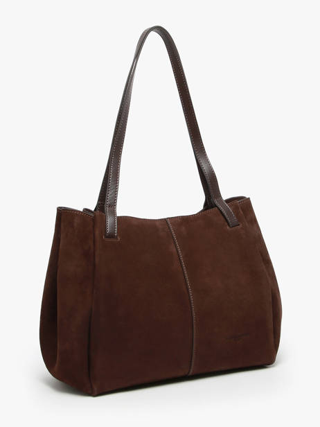 Shoulder Bag Suede Leather Lancaster Brown suede 58 other view 1