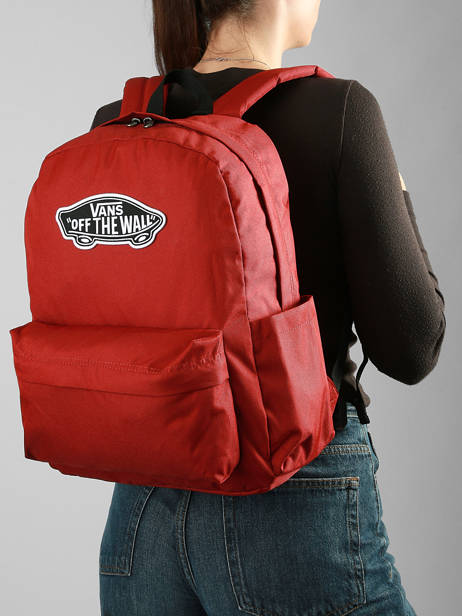 1 Compartment Backpack Vans Red backpack VN000H4Y other view 1