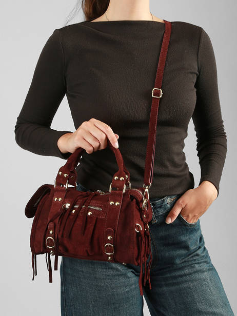 Crossbody Bag Velvet Leather Milano Violet velvet VE24093O other view 1
