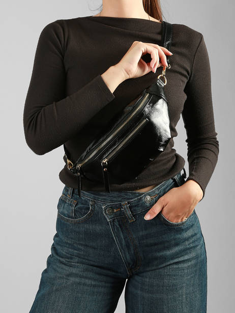 Belt Bag Leather Milano Black shiny sauvage SS24119 other view 1