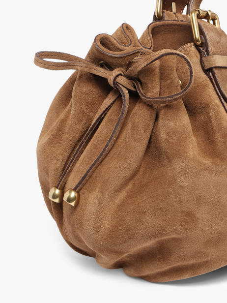 Shoulder Bag Folk Leather Gerard darel Beige folk DES01407 other view 2