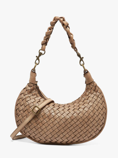 Shoulder Bag Dewashed Leather Milano Beige dewashed DE26063