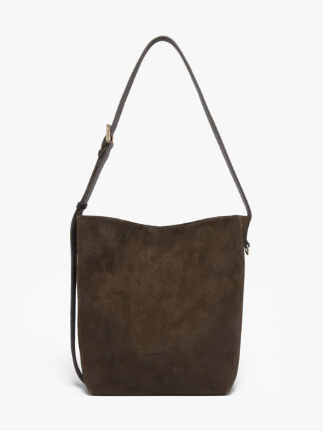 Shoulder Bag Suede Leather Lancaster Green suede 56
