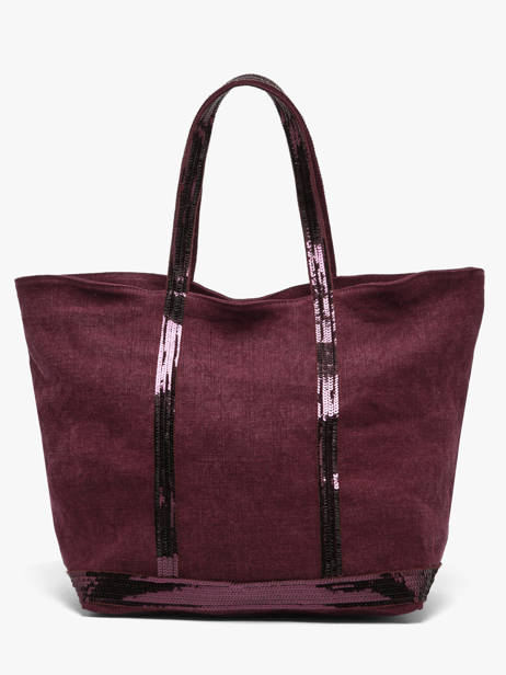 Large Le Cabas Tote Bag Linnen Sequins Vanessa bruno Violet cabas lin 31V40315