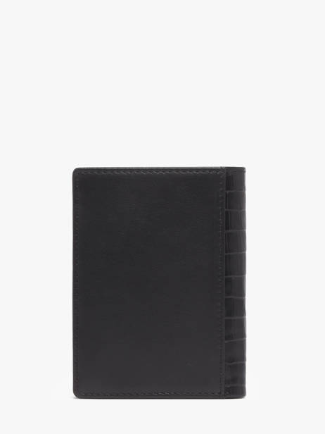 Leather Bicolor Croco Wallet Yves renard Black croco CR other view 3