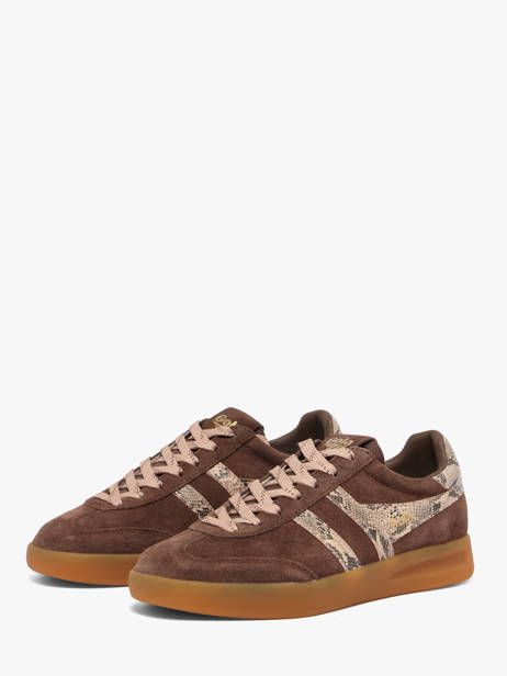 Sneakers In Leather Gola Brown women CLB919CL other view 1