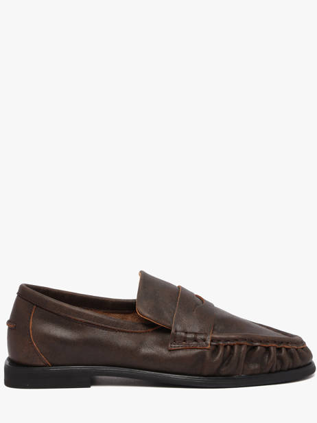 Moccasins In Leather Pavement Brown women 24139779