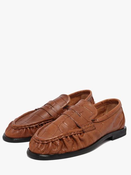 Moccasins In Leather Pavement Brown women 24139052 other view 1
