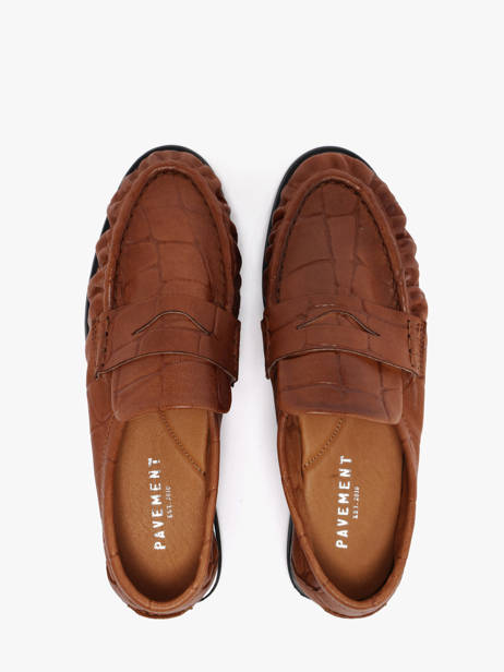 Moccasins In Leather Pavement Brown women 24139052 other view 3