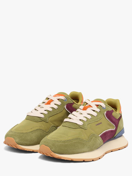 Sneakers In Leather Hoff Green women 22602401 other view 1