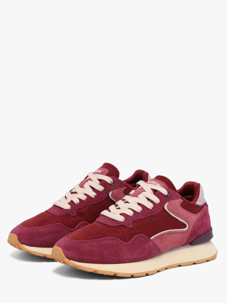 Sneakers In Leather Hoff Red women 22602408 other view 1
