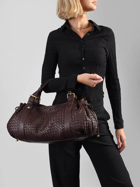 Shoulder Bag Tresse Leather Gerard darel Brown tresse DES01478 other view 1