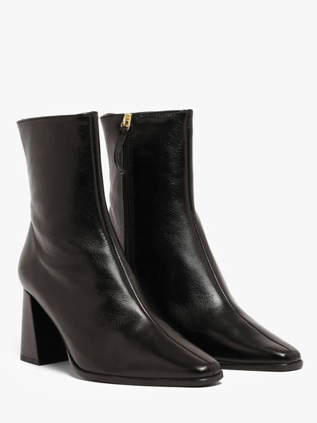 Bottines à Talon En Cuir Angel alarcon Noir women 492A vue secondaire 1