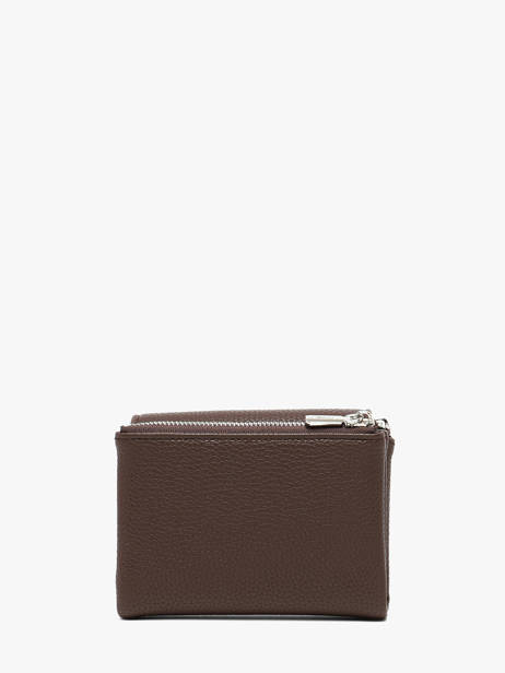 Coin Purse With Card Holder Grained Flora & co Brown grained F5019 other view 2