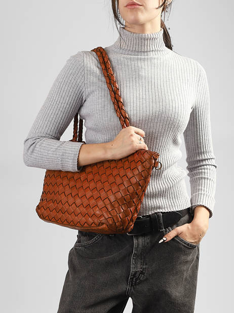 Shoulder Bag Dewashed Leather Milano Brown dewashed DE26062 other view 1