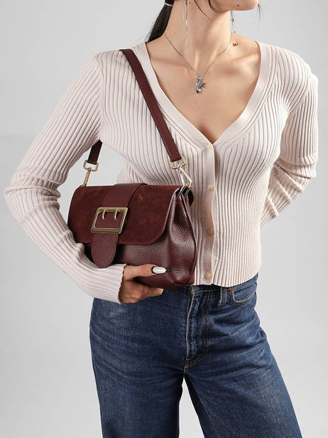 Sac Porté Main Velvet Caviar Cuir Milano Rouge velvet caviar VC25114 vue secondaire 1