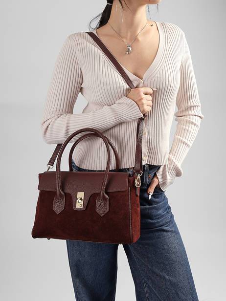 Sac Porté épaule Velvet Caviar Cuir Milano Rouge velvet caviar VC26061 vue secondaire 1