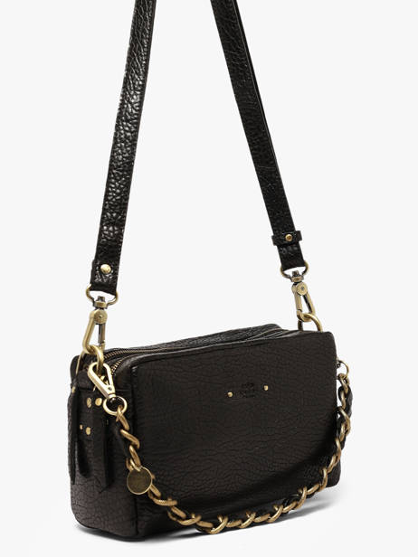 Sac Bandoulière Vintage Cuir Mila louise Noir vintage 23673E1 vue secondaire 2