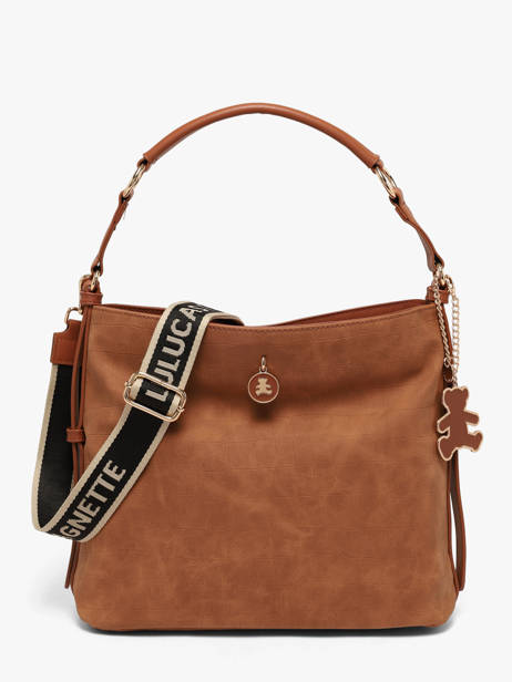 Sac Porté épaule Cadenas Lulu castagnette Marron cadenas BATISTE