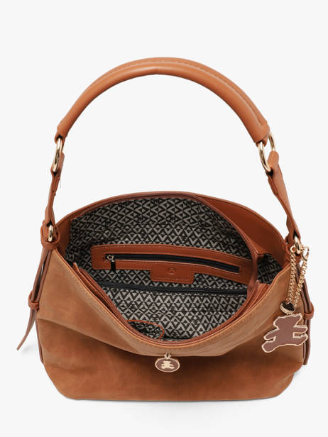Sac Porté épaule Cadenas Lulu castagnette Marron cadenas BATISTE vue secondaire 2