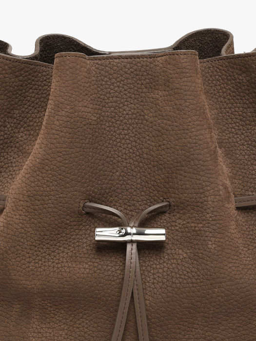 Longchamp Le roseau coulisse nubuck Sacs porté main Marron